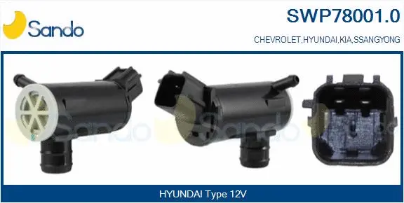 Washer Fluid Pump, window cleaning (SWP78001.0)