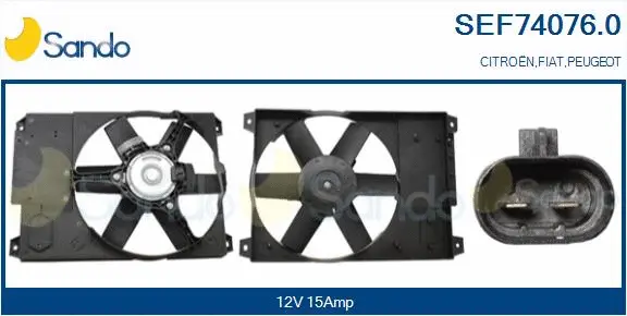 Electric Motor, radiator fan (SEF74076.0)