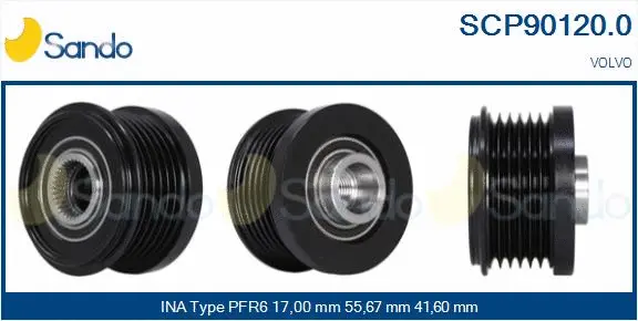 Belt Pulley, alternator (SCP90120.0)