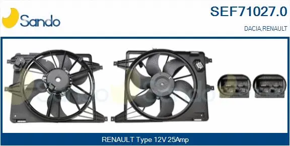 Electric Motor, radiator fan (SEF71027.0)