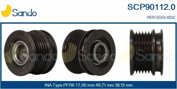 Belt Pulley, alternator (SCP90112.0)
