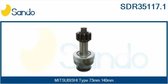 Pinion, starter (SDR35117.1)