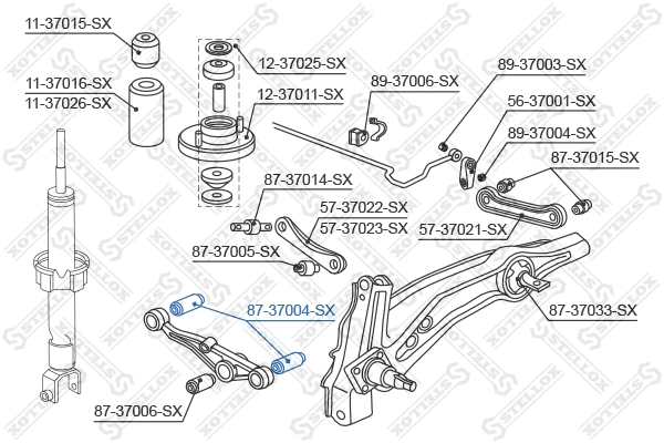 Mounting, control/trailing arm