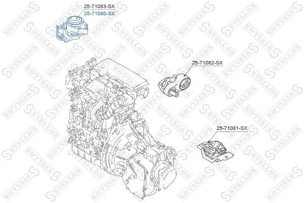 Mounting, engine