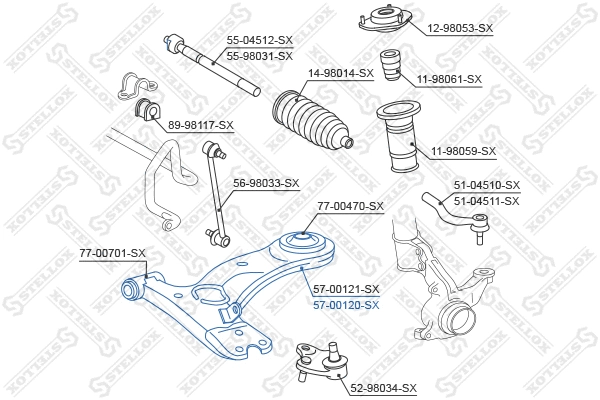 Control/Trailing Arm, wheel suspension