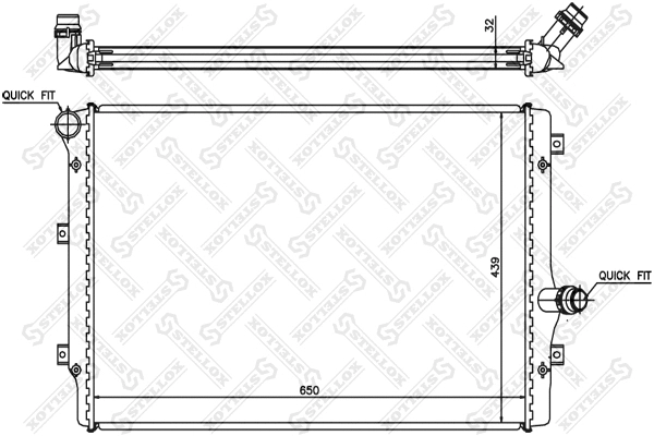 Radiator, engine cooling (10-25206-SX)