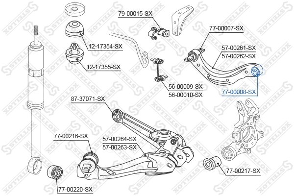 Mounting, control/trailing arm