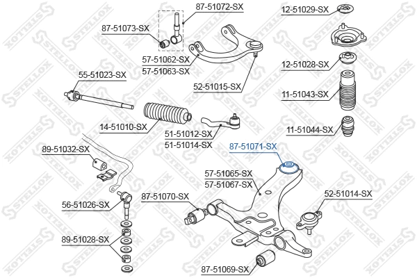 Mounting, control/trailing arm