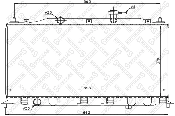 Radiator, engine cooling (10-26614-SX)