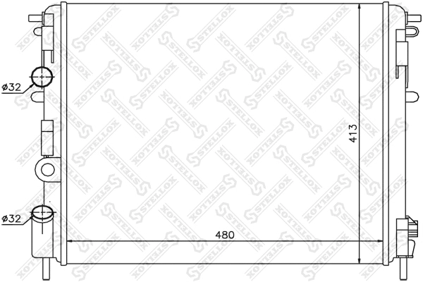 Radiator, engine cooling (10-25192-SX)
