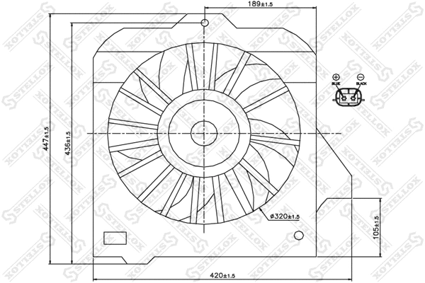 Fan, engine cooling (29-99108-SX)