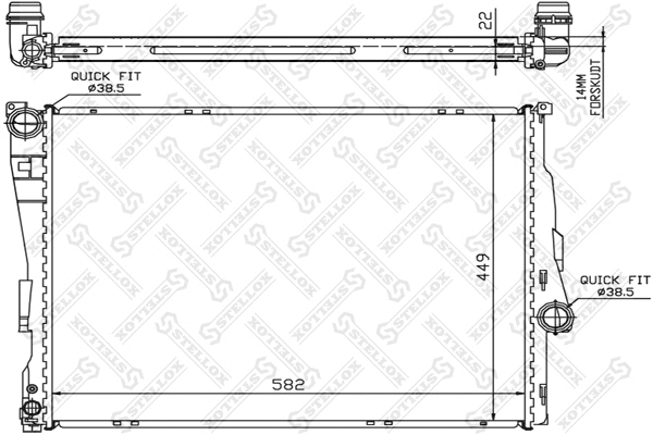 Radiator, engine cooling (10-25287-SX)