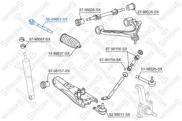 Inner Tie Rod (55-98053-SX)