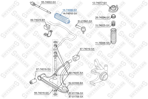 Bellow, steering (14-74009-SX)