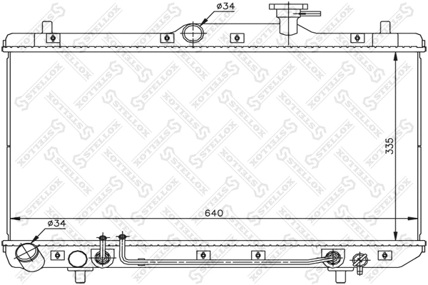Radiator, engine cooling (10-25162-SX)