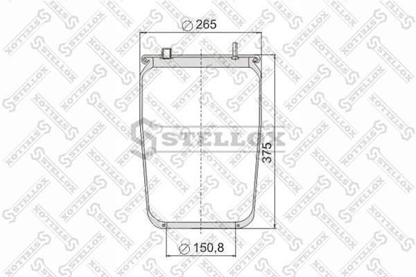 Bellow, air suspension (90-08366-SX)