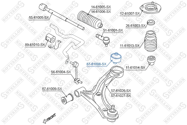 Mounting, control/trailing arm