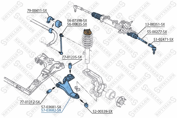 Control/Trailing Arm, wheel suspension