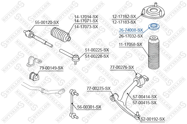 Rolling Bearing, suspension strut support mount
