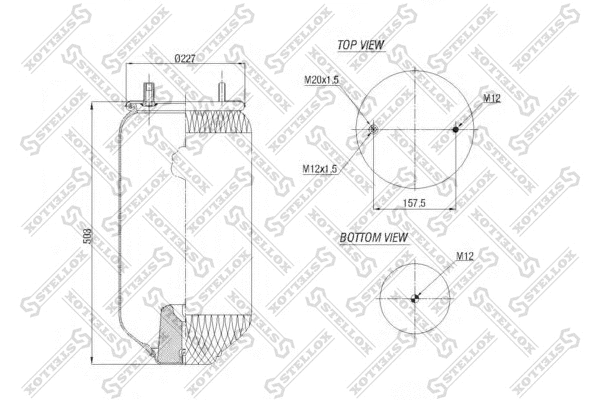 Bellow, air suspension