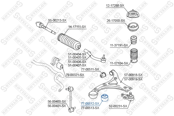 Mounting, control/trailing arm