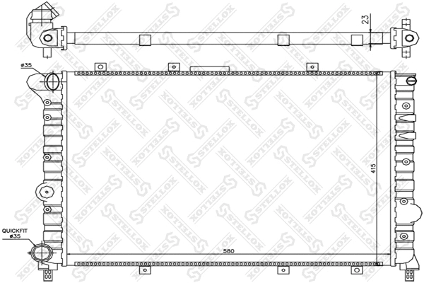 Radiator, engine cooling (10-25160-SX)