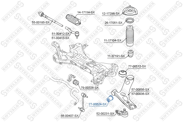 Mounting, control/trailing arm