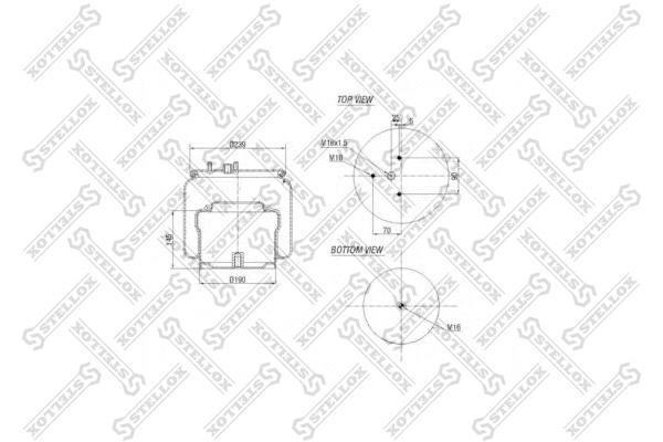 Bellow, air suspension (84-00136-SX)