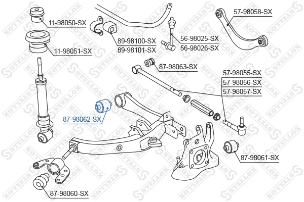 Mounting, control/trailing arm