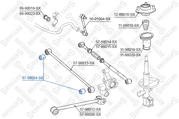 Mounting, control/trailing arm