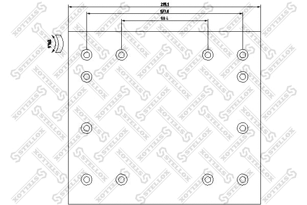 Brake Lining Kit, drum brake (85-00993-SX)