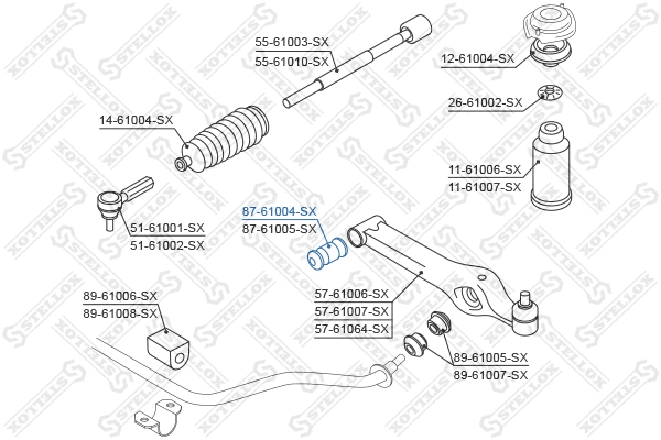 Mounting, control/trailing arm