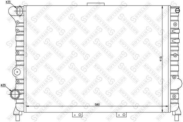 Radiator, engine cooling (10-25487-SX)