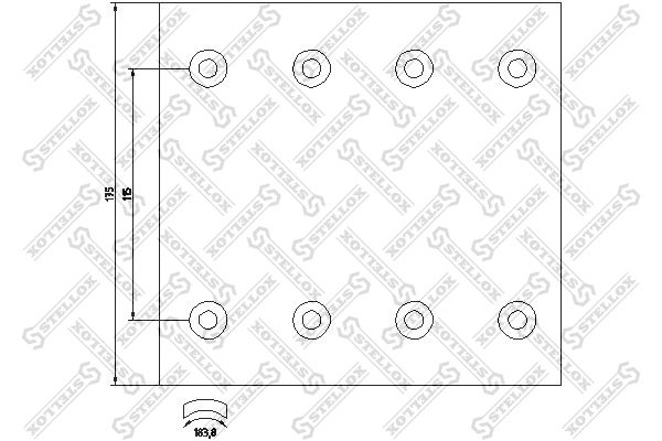 Brake Lining Kit, drum brake (85-01097-SX)