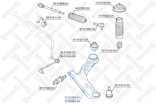 Control/Trailing Arm, wheel suspension