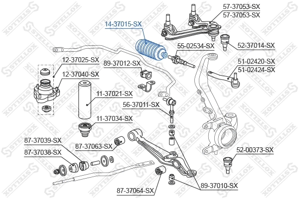 Bellow, steering (14-37015-SX)