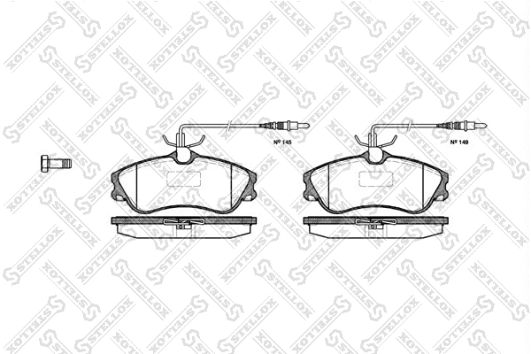 Brake Pad Set, disc brake (645 004B-SX)