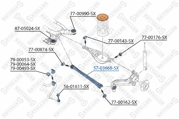 Control/Trailing Arm, wheel suspension