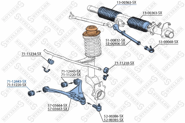 Mounting, control/trailing arm