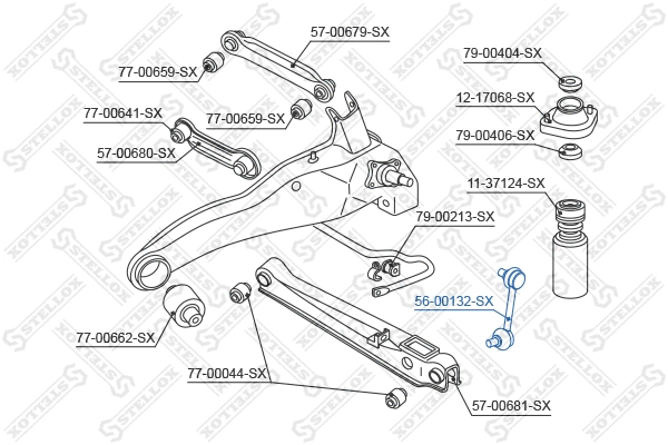 Link/Coupling Rod, stabiliser bar (56-00132-SX)