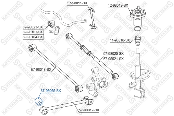 Mounting, control/trailing arm