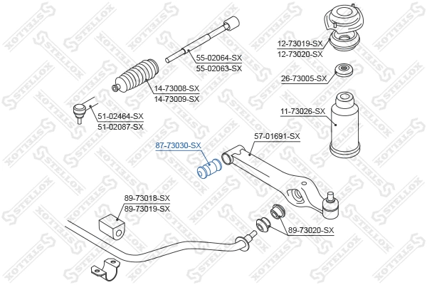 Mounting, control/trailing arm