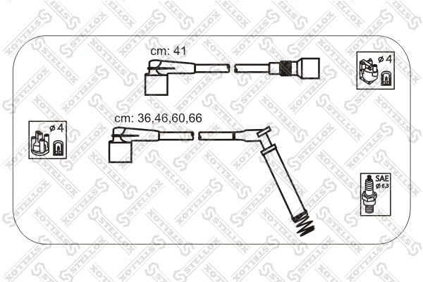 Ignition Cable Kit (10-38450-SX)
