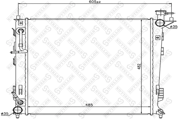 Radiator, engine cooling (10-26617-SX)
