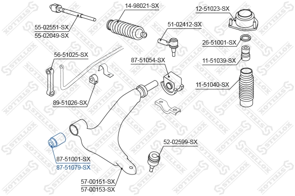 Mounting, control/trailing arm