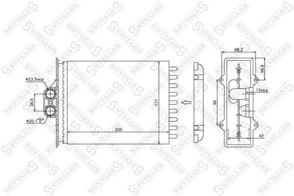 Heat Exchanger, interior heating (10-35056-SX)