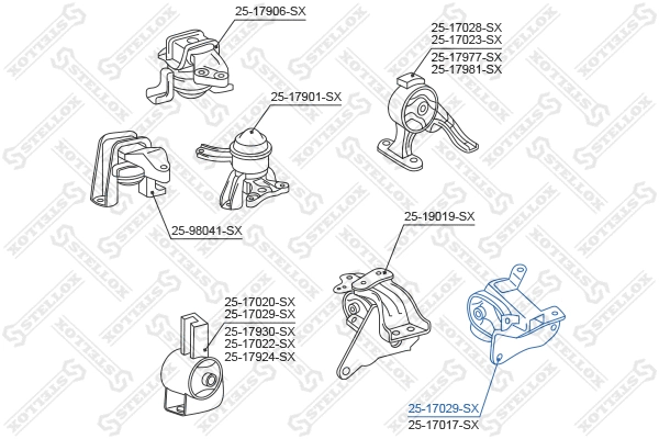 Mounting, engine