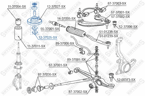 Repair Kit, suspension strut support mount