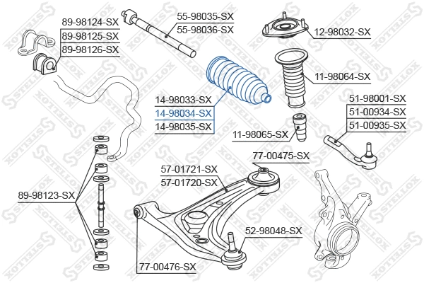 Bellow, steering