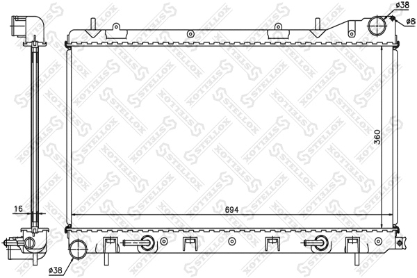 Radiator, engine cooling (10-25396-SX)